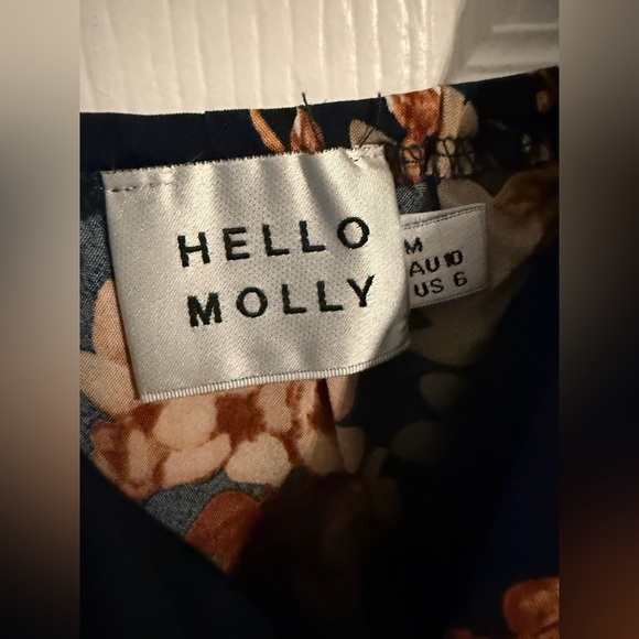 Hello Molly Navy Floral Maxi slit Dress - Picture 4 of 5